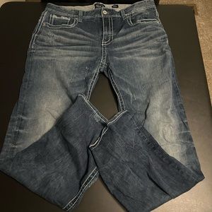 Mens buckle black jeans size 38-32